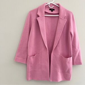 J. Crew Pink Sophie Open Front Cardigan Blazer Sweater Size Small Pink